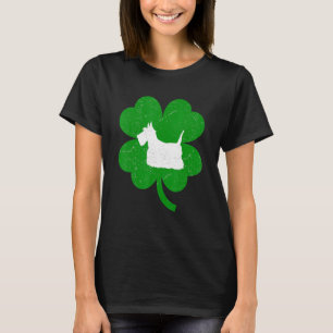 Cesky Terrier Dog Shamrock St Patrick S Day T-Shirt