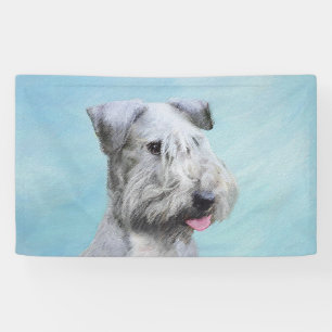 Cesky Terrier Painting - Cute Original Dog Art Banner