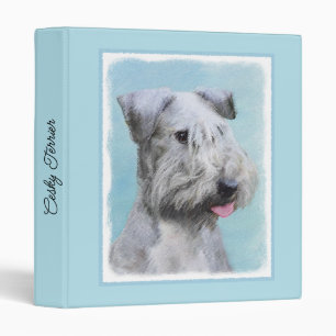 Cesky Terrier Painting - Cute Original Dog Art Binder