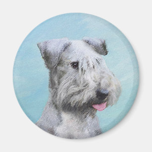 Cesky Terrier Painting - Cute Original Dog Art Magnet