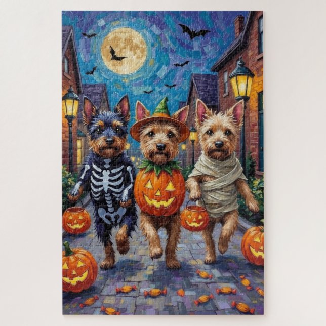 Cesky Terrier Trick-or-Treating Halloween Costume  Jigsaw Puzzle (Vertical)
