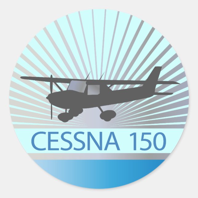 Cessna 150 Airplane Classic Round Sticker (Front)