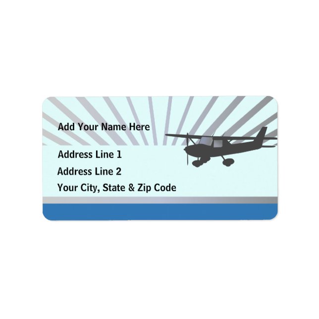 Cessna 150 Airplane Label (Front)