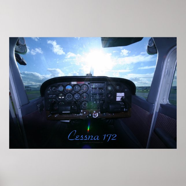 Cessna 172 Instrument Panel Poster (Front)