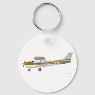 Cessna 172 Skyhawk Brown Keychain