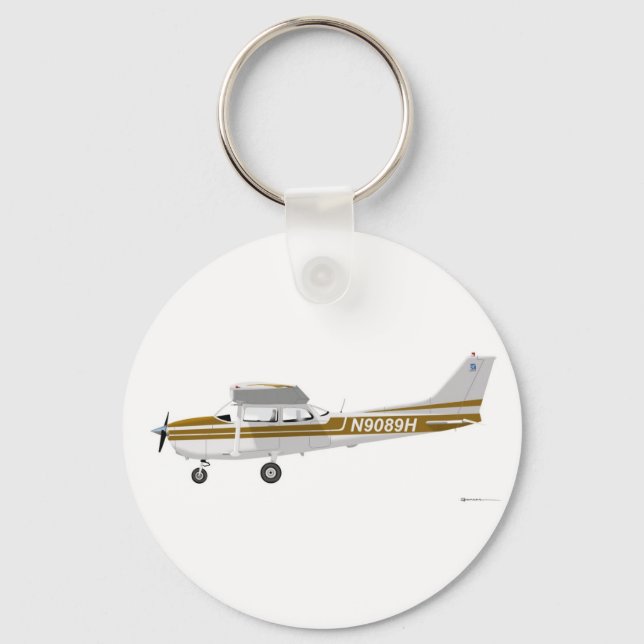 Cessna 172 Skyhawk Brown Keychain (Front)