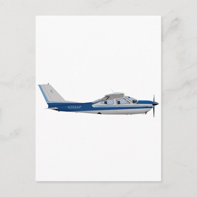 Cessna 177RG Cardinal 395395 Postcard (Front)
