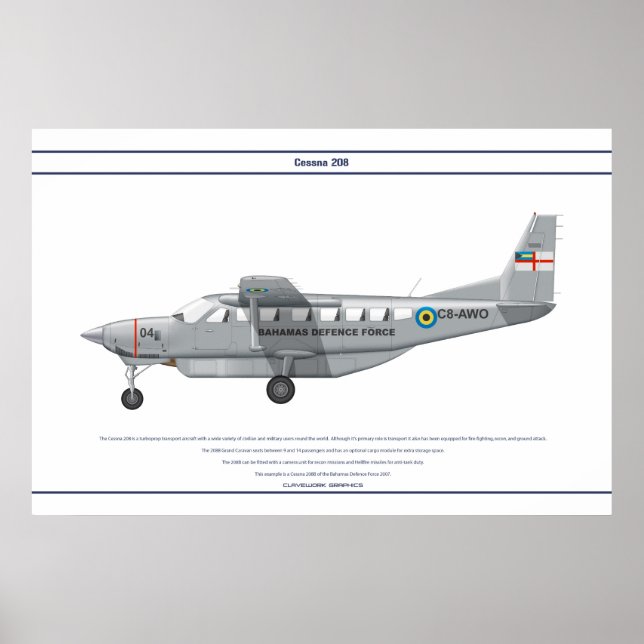 Cessna 208 Bahamas Poster (Front)