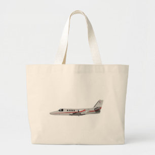 Cessna 500 Citation II 397397 Large Tote Bag