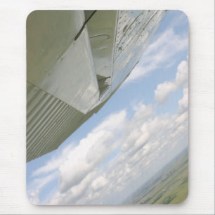 Cessna Airplane wing in sky mousepad