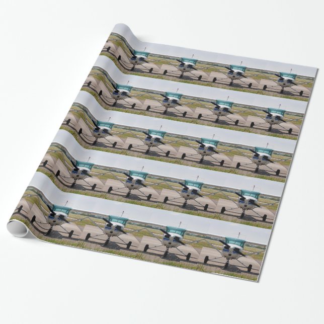 Cessna light aircraft wrapping paper (Unrolled)