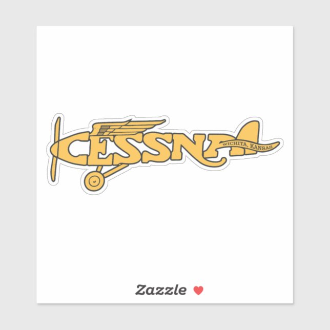 Cessna Vintage Custom-Cut Vinyl Sticker (Sheet)