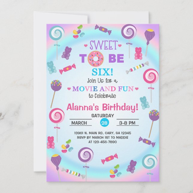 C'est adorable d'être une invitation à six canylan (Devant)