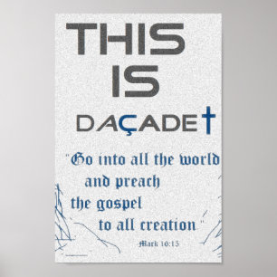C'est affiche de DaÇade (bleu et noir, la toile)