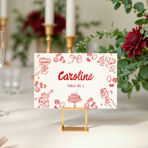C'est Amore ! Carte Mariage Rouge Italien