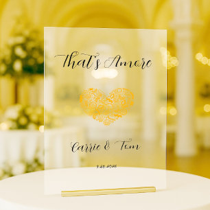 C'est Amore Couple Wedding shower Affiche de bienv
