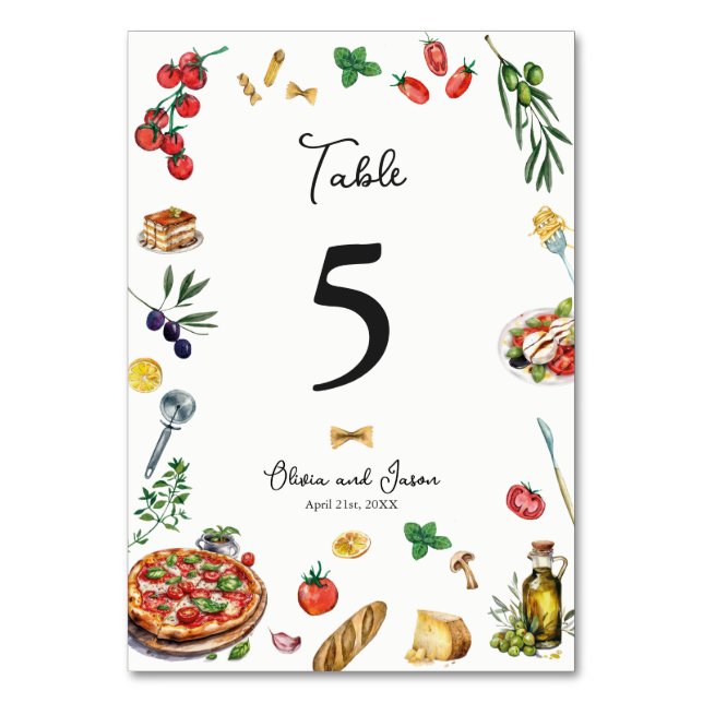 C'est Amore Italien Numéro de table personnalisé (Par défaut)