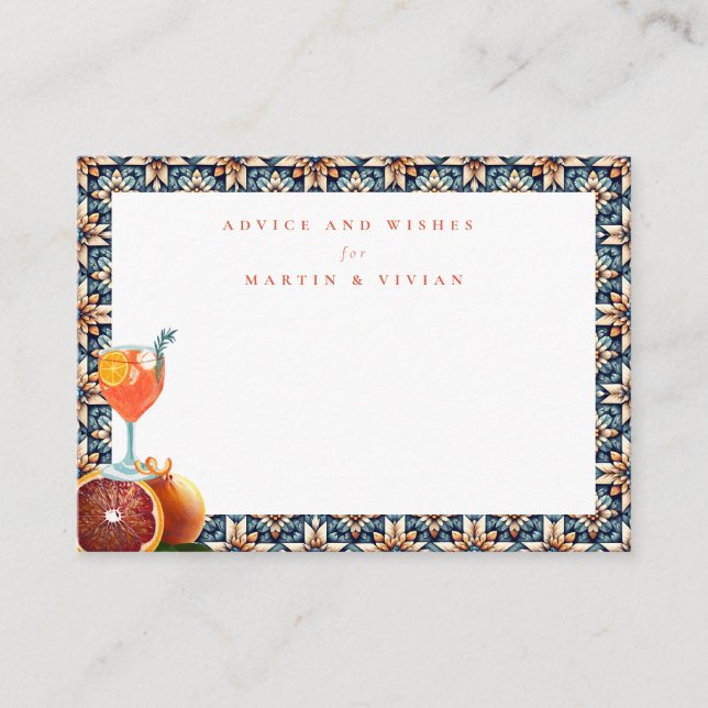 C'est Amore Juicy Orange Spritz Conseils Cartes (Devant)