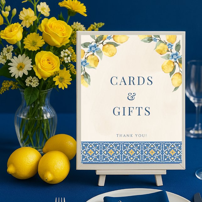 C'est Amore Lemon Cards & Cadeaux Poster des signe (That's Amore Lemon Cards Gifts Sign Poster)