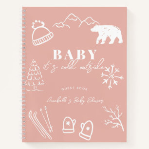 C'est Bébé Dehors Rose Livre d'Or pour Baby Shower