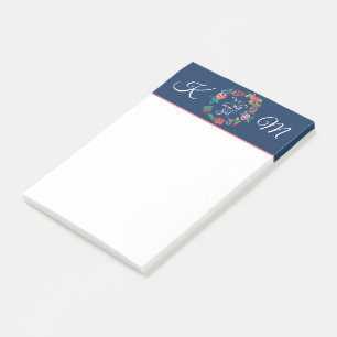 C'est bien pour mon âme notes post-it monogramme