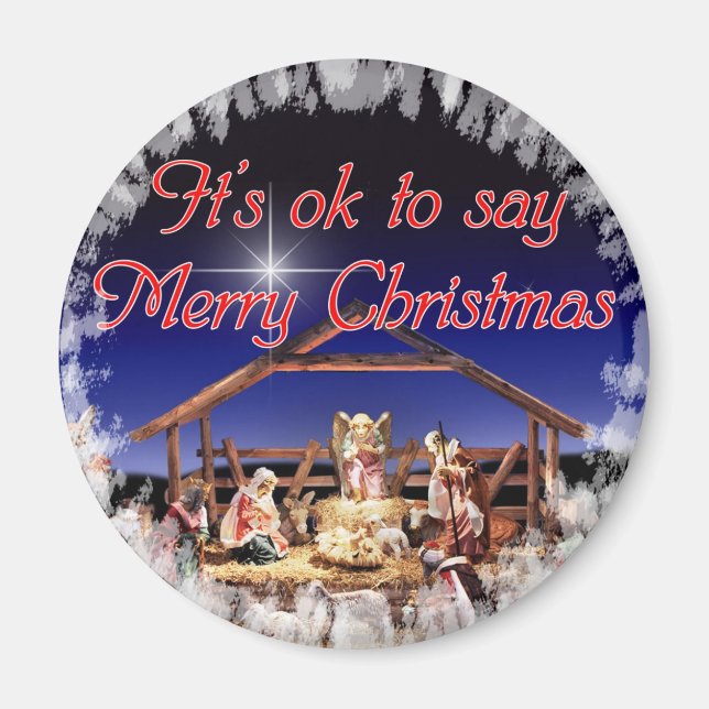 C'est bon de dire MERRY CHRISTMAS Magnet (Devant)