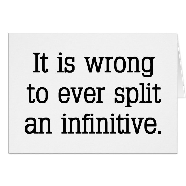 C'est infinitif fendu (Devant horizontal)