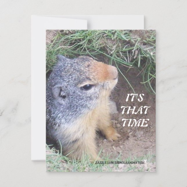 C'est invitation du jour de ce Groundhog de fois (Devant)