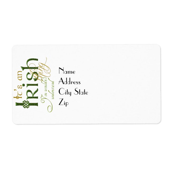 C'est irlandais (Devant)