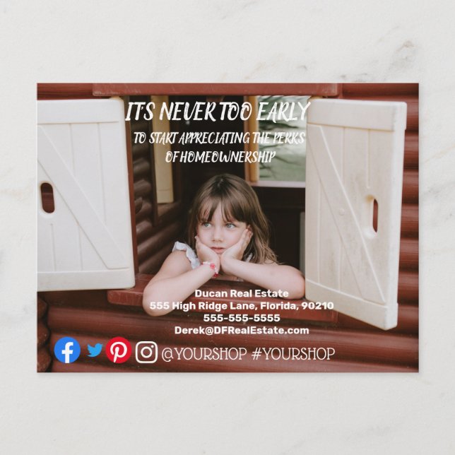 C'est jamais trop tôt carte postale de marketing i (Devant)