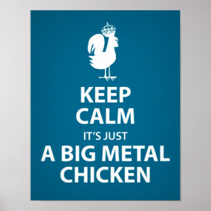 C'est juste une grosse affiche de poulet en métal
