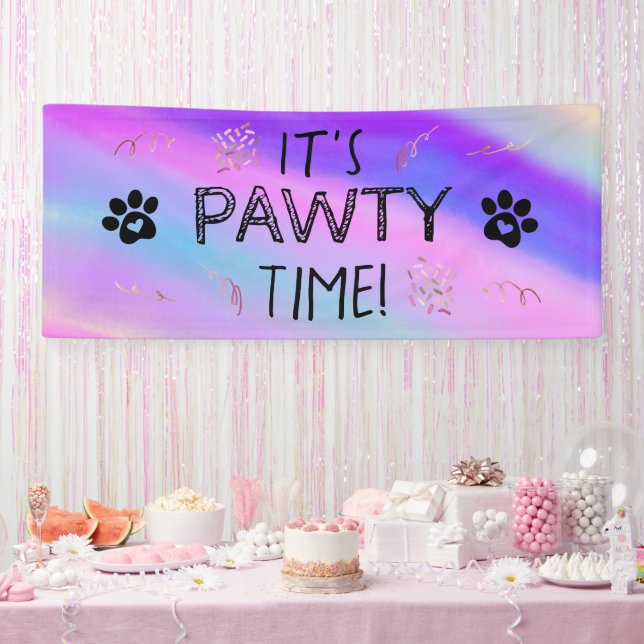 C'est la bannière du temps de pawty (Fête)