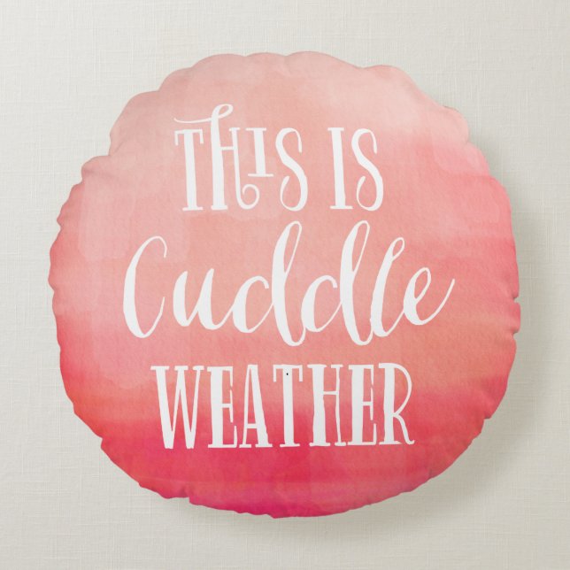 C'est la météo de Cuddle | Coussin arrondi aquarel (Devant)