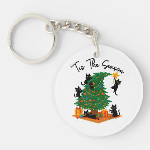 C'est la saison Arbre de Noël Chat noir mignon