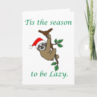 C'est la saison ! Carte de Noël Sloth