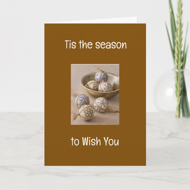 *C'EST LA SAISON* CARTE LAÏQUE DE NOËL (Devant)