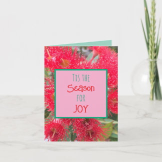 C'est la saison de la joie - gomme à fleurs rouge