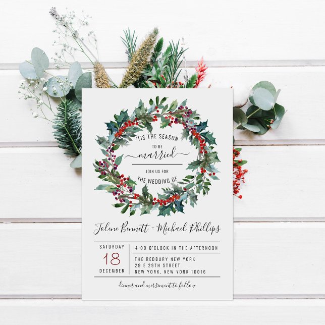 C'Est La Saison | Faire-part de mariage de Noël (Créateur téléchargé)