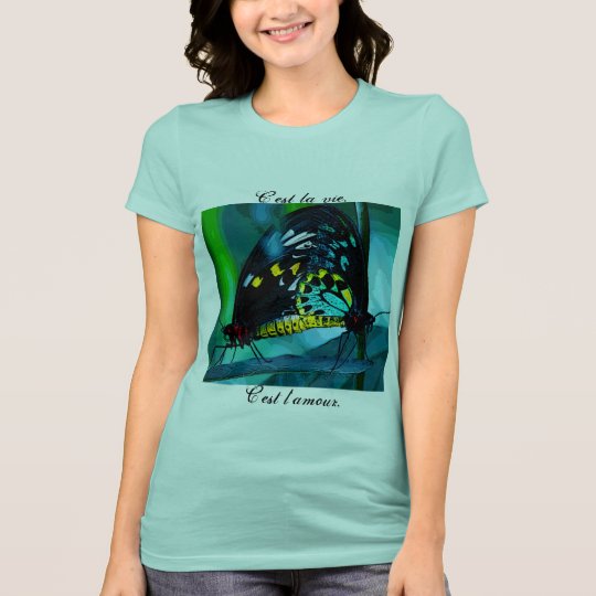 C'est la vie. C'est l'amour. French T-shirt three