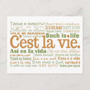 C'est La Vie custom postcards