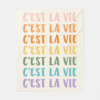 C'est La Vie | French Saying | Pastel Rainbow Text