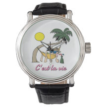C'est La Vie - Such Is Life Funny Hammock Cartoon