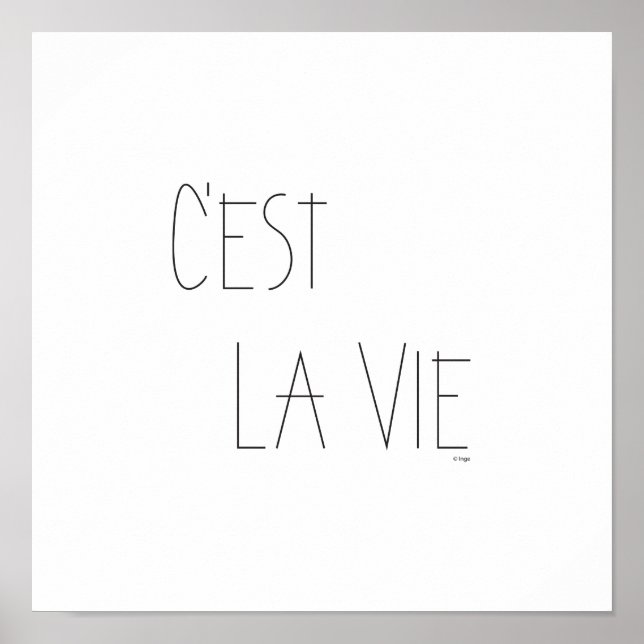 C'est La Vie - That's Life - French Poster (Front)