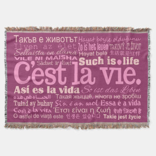 C'est La Vie throw blanket