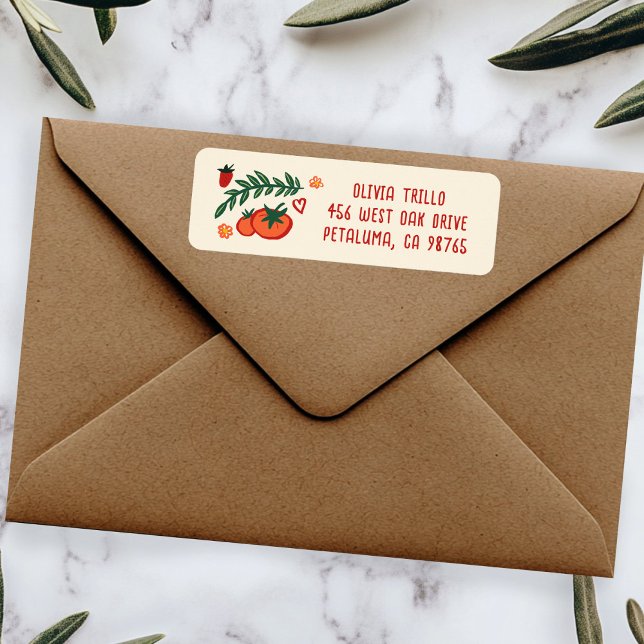 C'est l'Amore Nourriture Italienne Adresse de Mari (That's Amore Italian Food CUSTOM Wedding Return Address Label Sticker
)