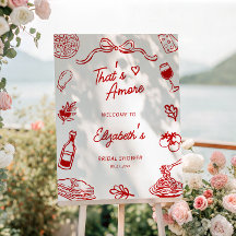 C'est l'Amour Accueil de Fête de Fiançailles Rouge