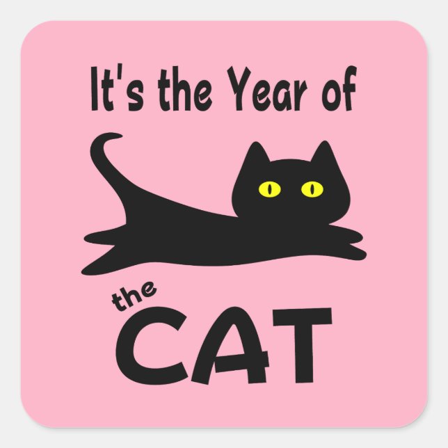 C'est l'année du Sticker Carré CAT (Devant)