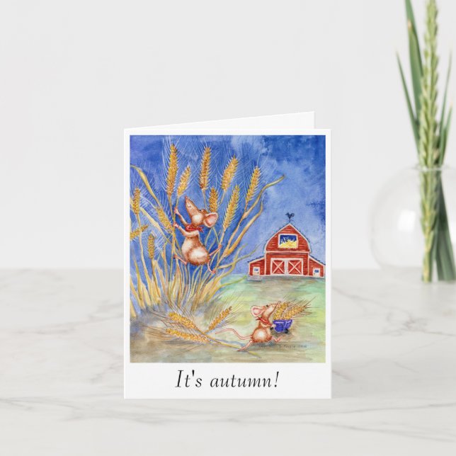 "C'est l'automne !" Carte de correspondance (Devant)