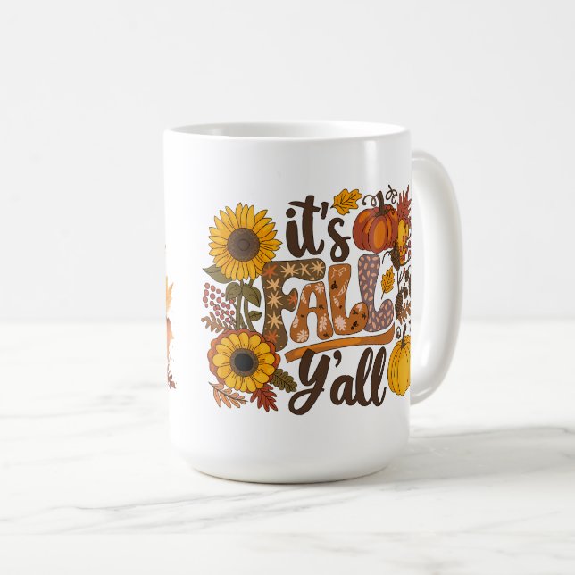 C'est l'automne Ya'll Dog-Theme Mug (Devant droit)