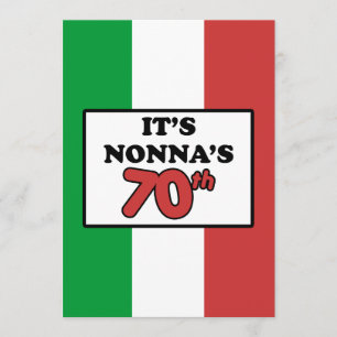 C'est le 70e anniversaire de Nonna Invitation du d